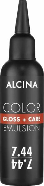 Alcina Color Gloss+Care Emulsion Haarfarbe 7.44 M.Blond Int.-Kupfer Haarfarbe 100 ml