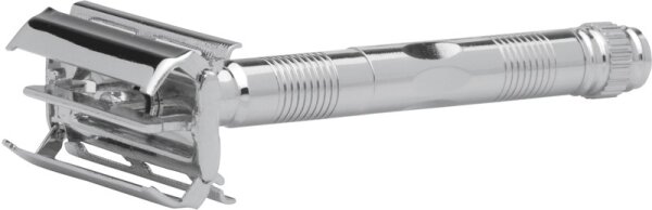 Erbe Shaving Shop Rasierer Tradition silber gerillt