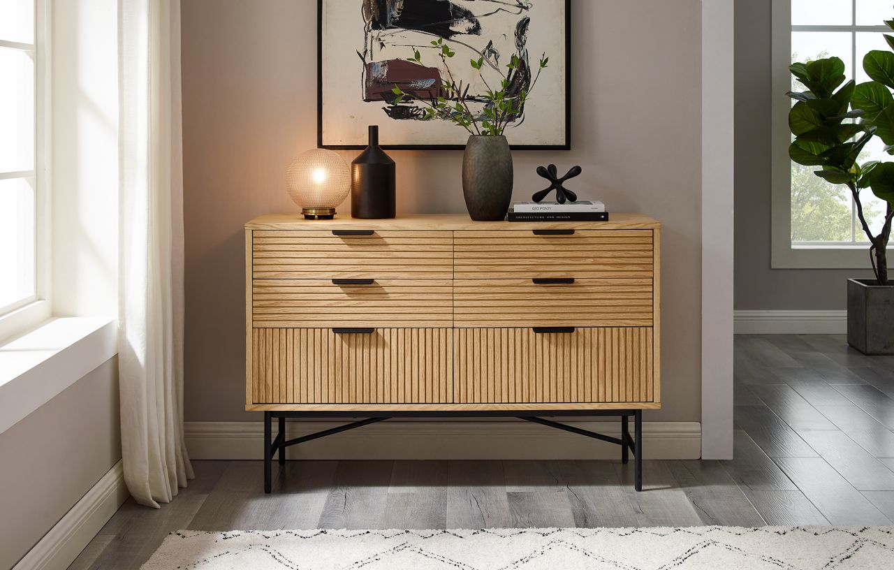 Kommode breit 120 cm Eiche Echtholzfurnier0371718,