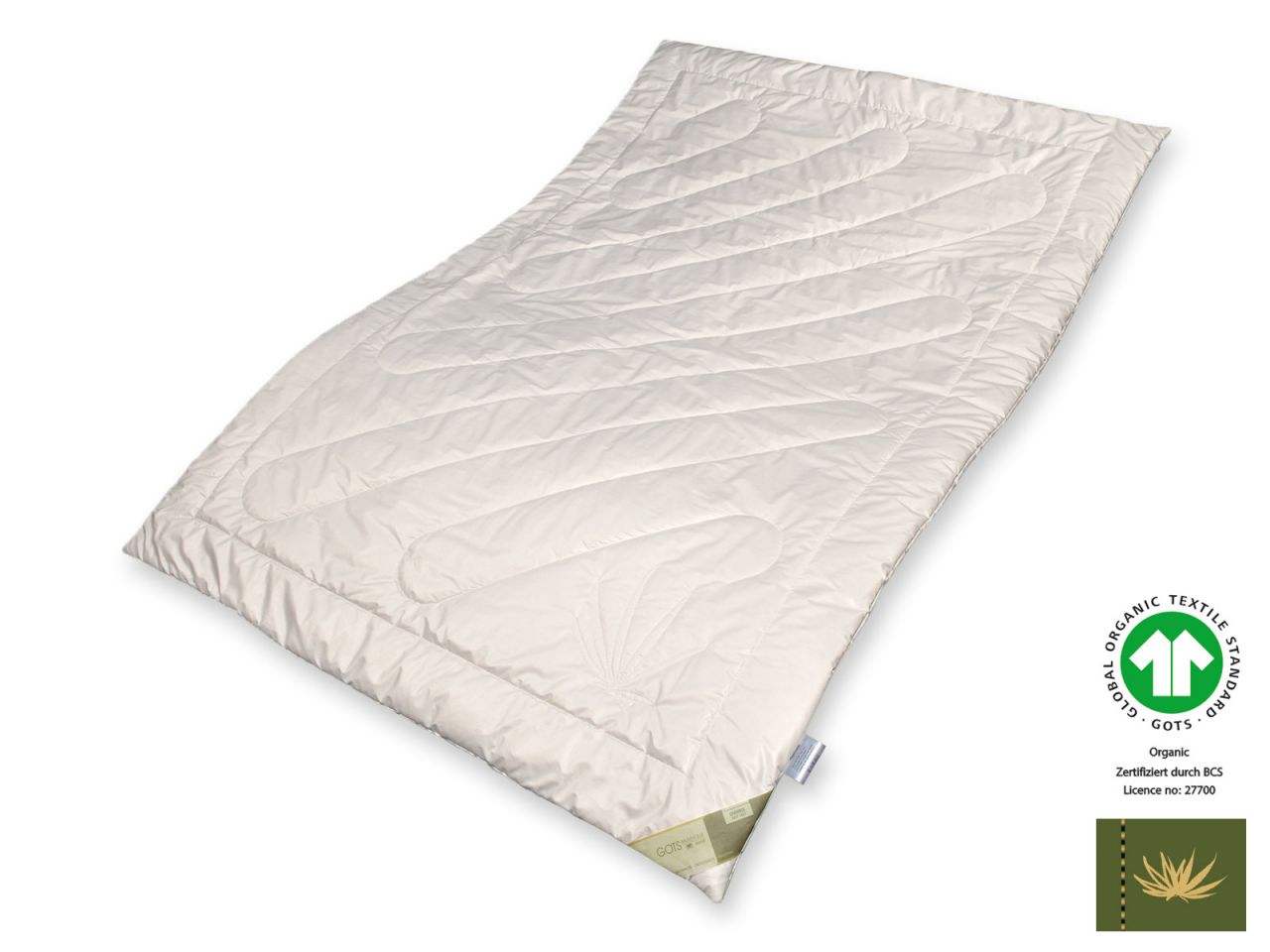 Bio-Hanf GOTS organic Duo-Leichtsteppbett, 155 x 220 cm