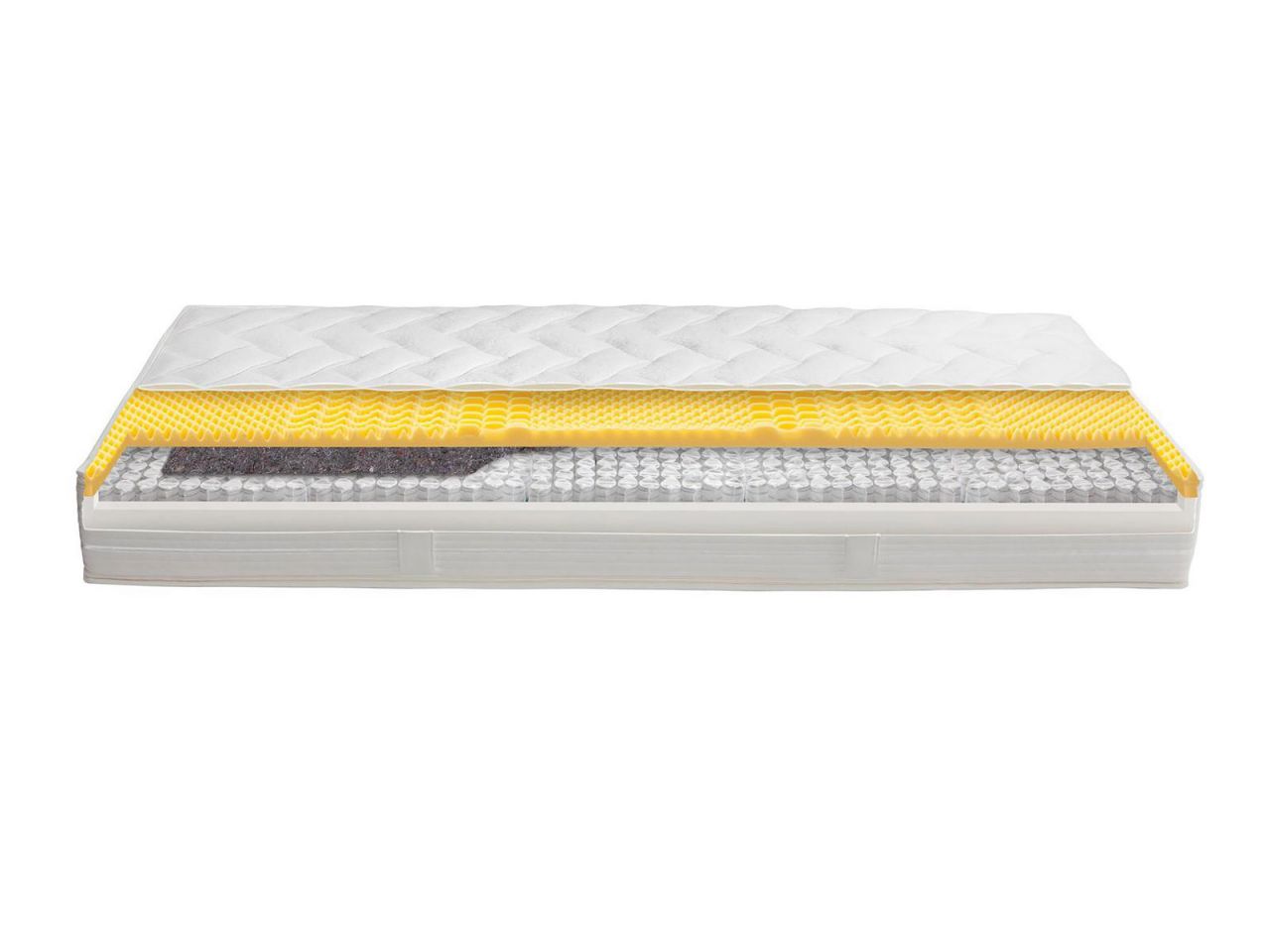 7-Zonen Boxspring Taschenfederkernmatratze Perla Drell, 180 x 200 cm  H2