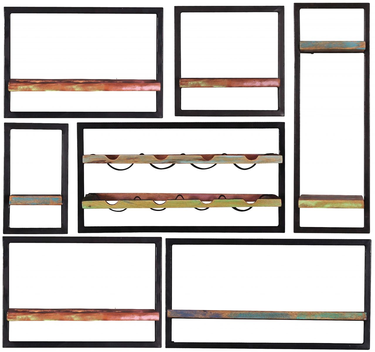 RIVERBOAT Wandregal-Set, 7-teilig 09101-02,