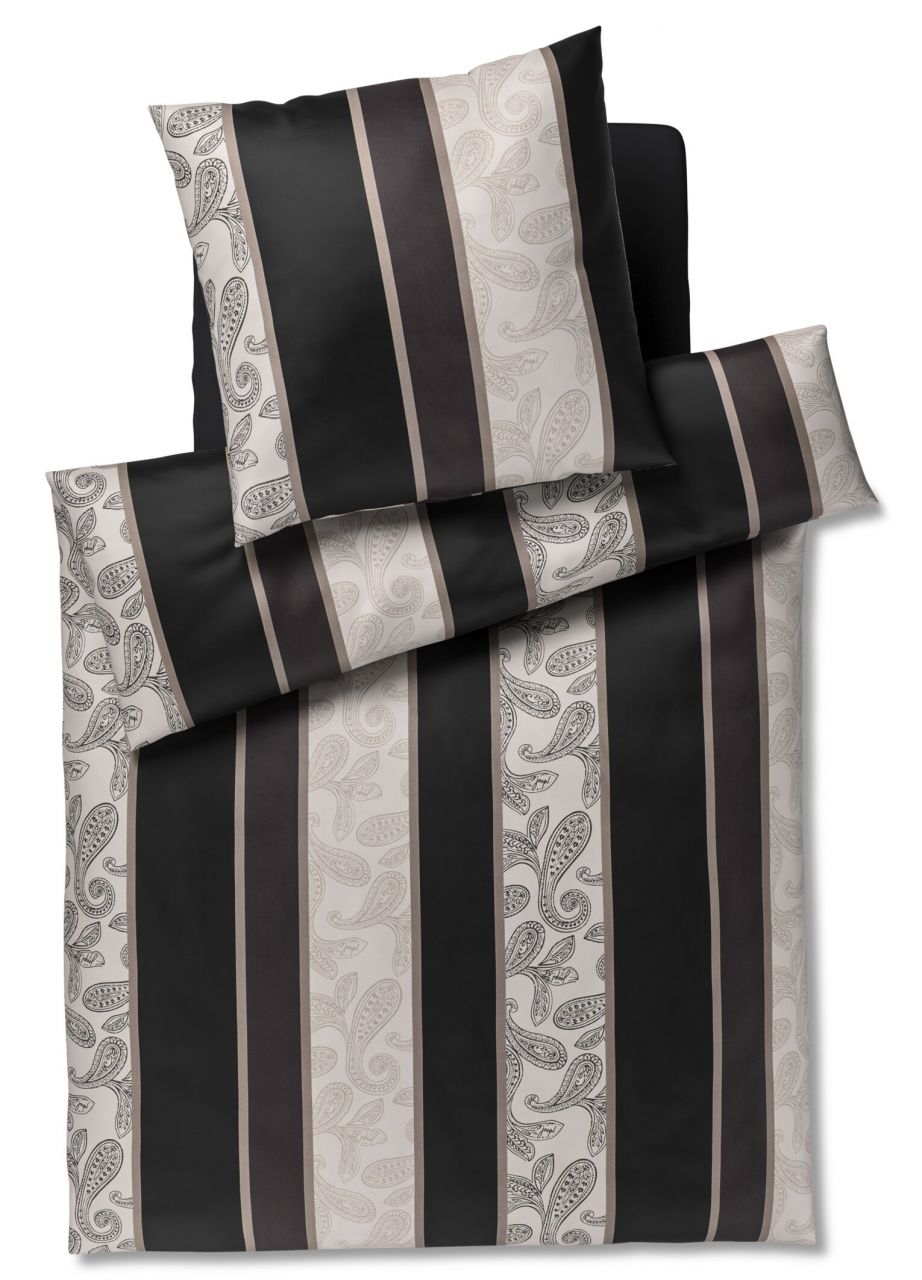 JOOP! Paisley Stripes 4121, 200 x 220 + 2 x 40 x 80 cm Black