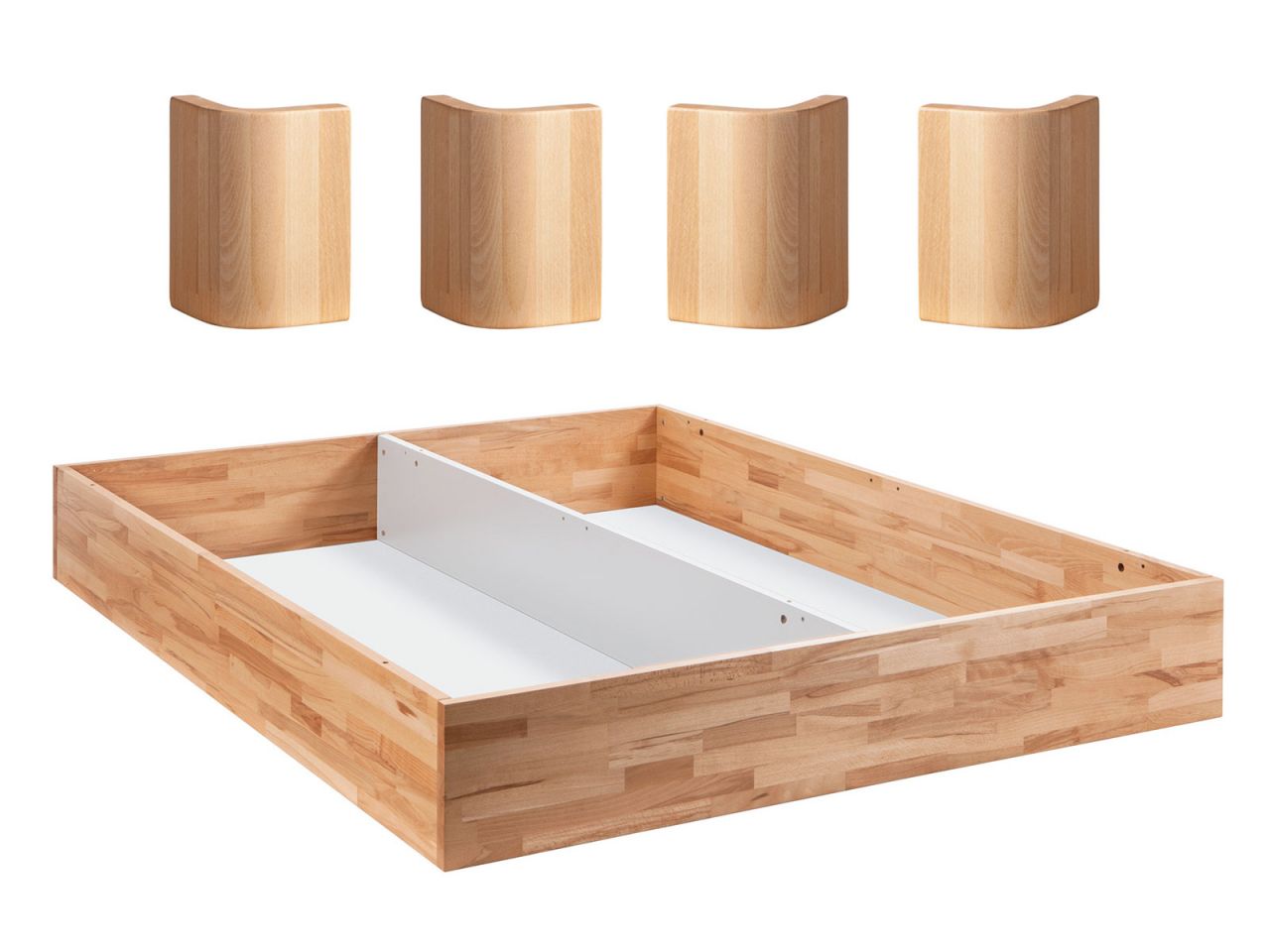 Fine-Line Practico-Ron Box 25 Kernbuche, 140 x 210 cm Kernbuche natur, geölt Kernbuche natur, geölt