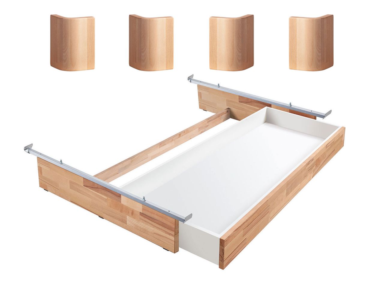 Fine-Line Lovie-Ron Box Kernbuche, Kernbuche natur, geölt 180 cm (2 Schubladen) Standard Kernbuche natur, geölt