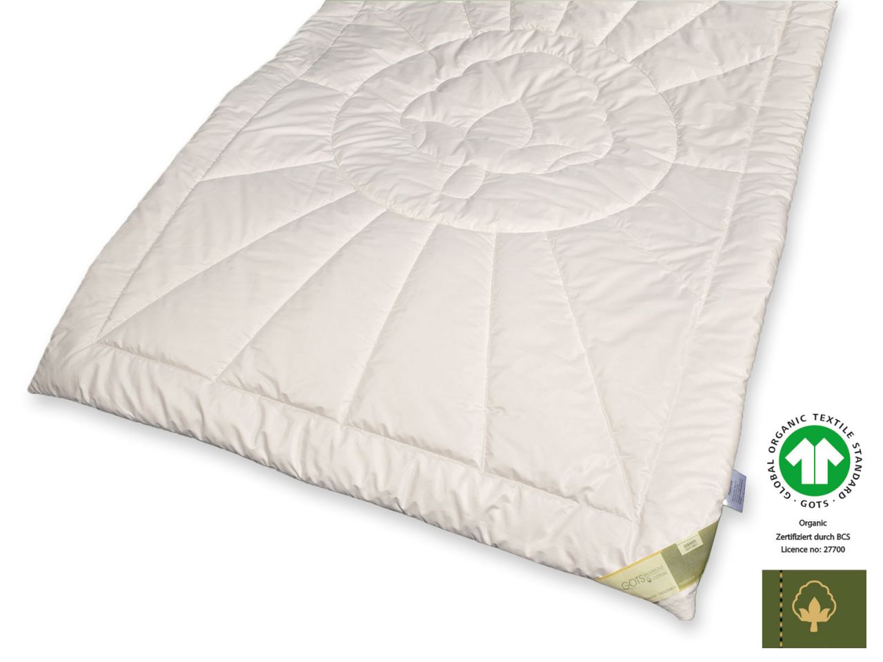 Bio-Cotton GOTS organic Duo-Leichtsteppbett, 155 x 200 cm