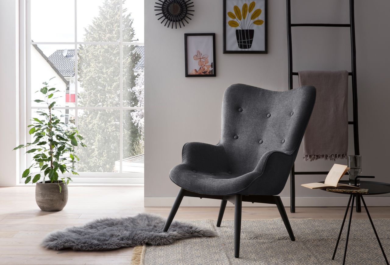 Sessel Strukturstoff, Tannengrün Strukturstoff