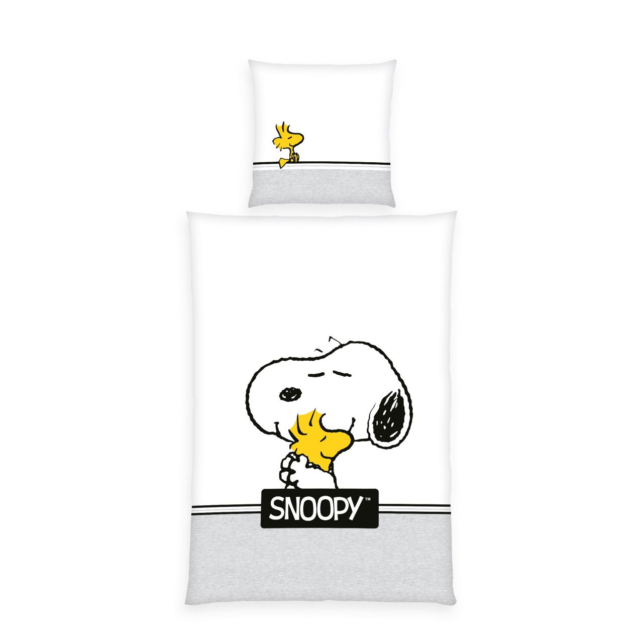 Herding Snoopy Bettwäsche-Set 'Classic Grey' Renforcé,