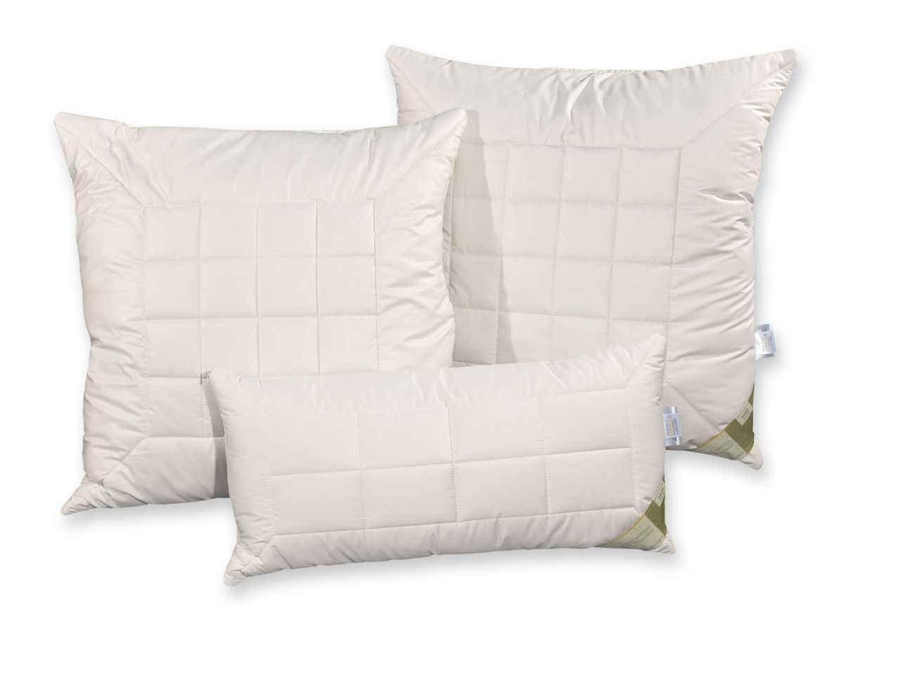 Bio-Schurwolle GOTS organic Kopfkissen mit Schurwollvlies, 80 x 80 cm