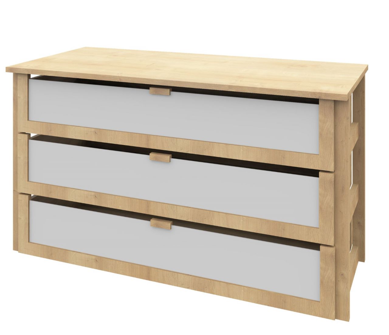 Zubehör Kleiderschrank Manhattan / Schubkastenmodul Glasfront, 120 cm