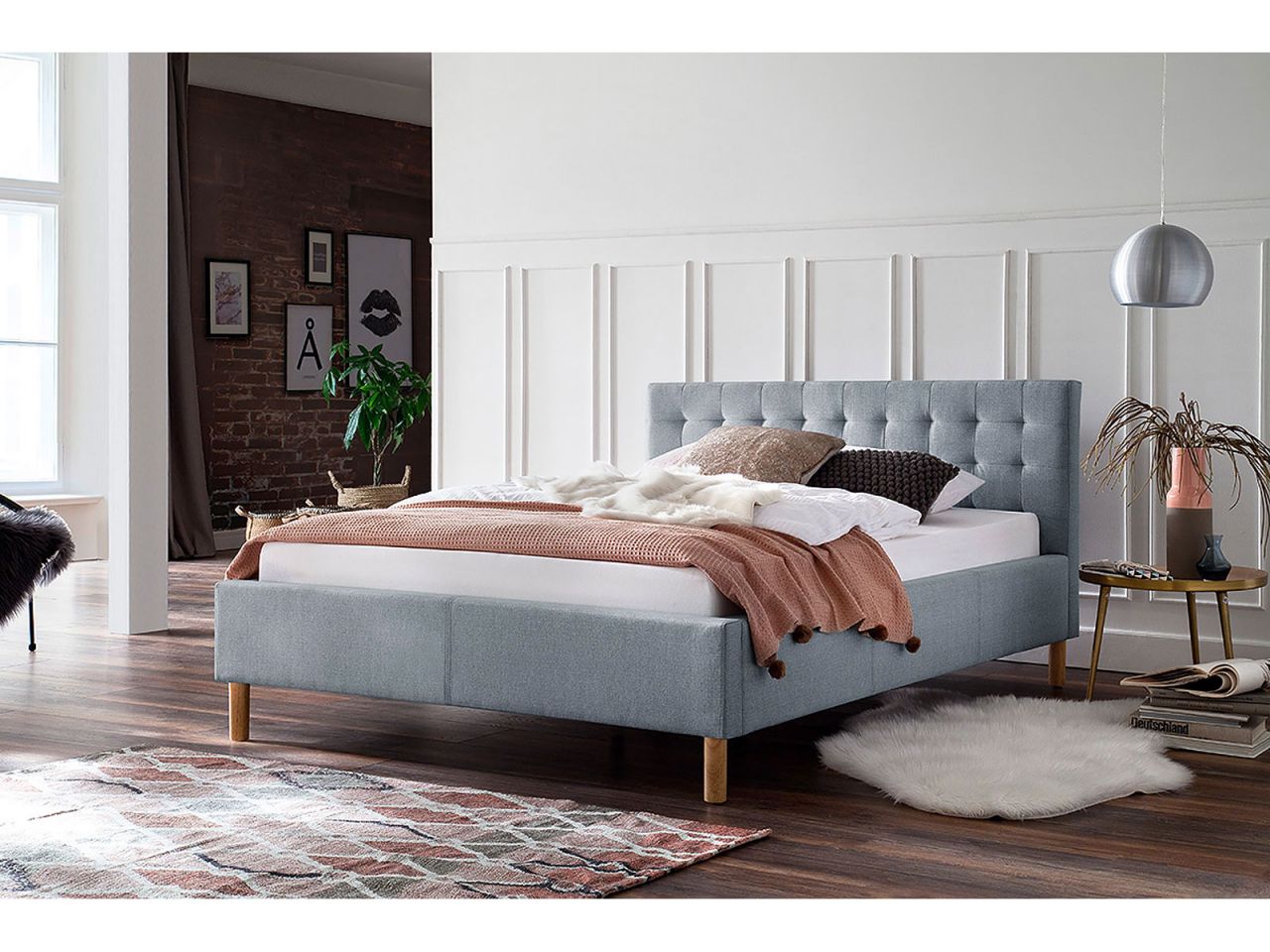 Malin, 120 x 200 cm Stoff Eisblau