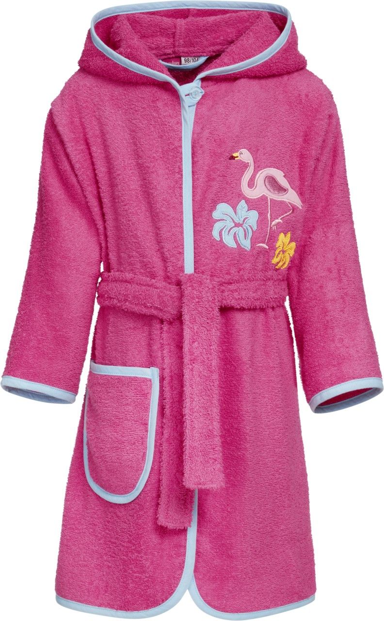 Frottee-Bademantel Flamingo 340018, 98/104 Pink