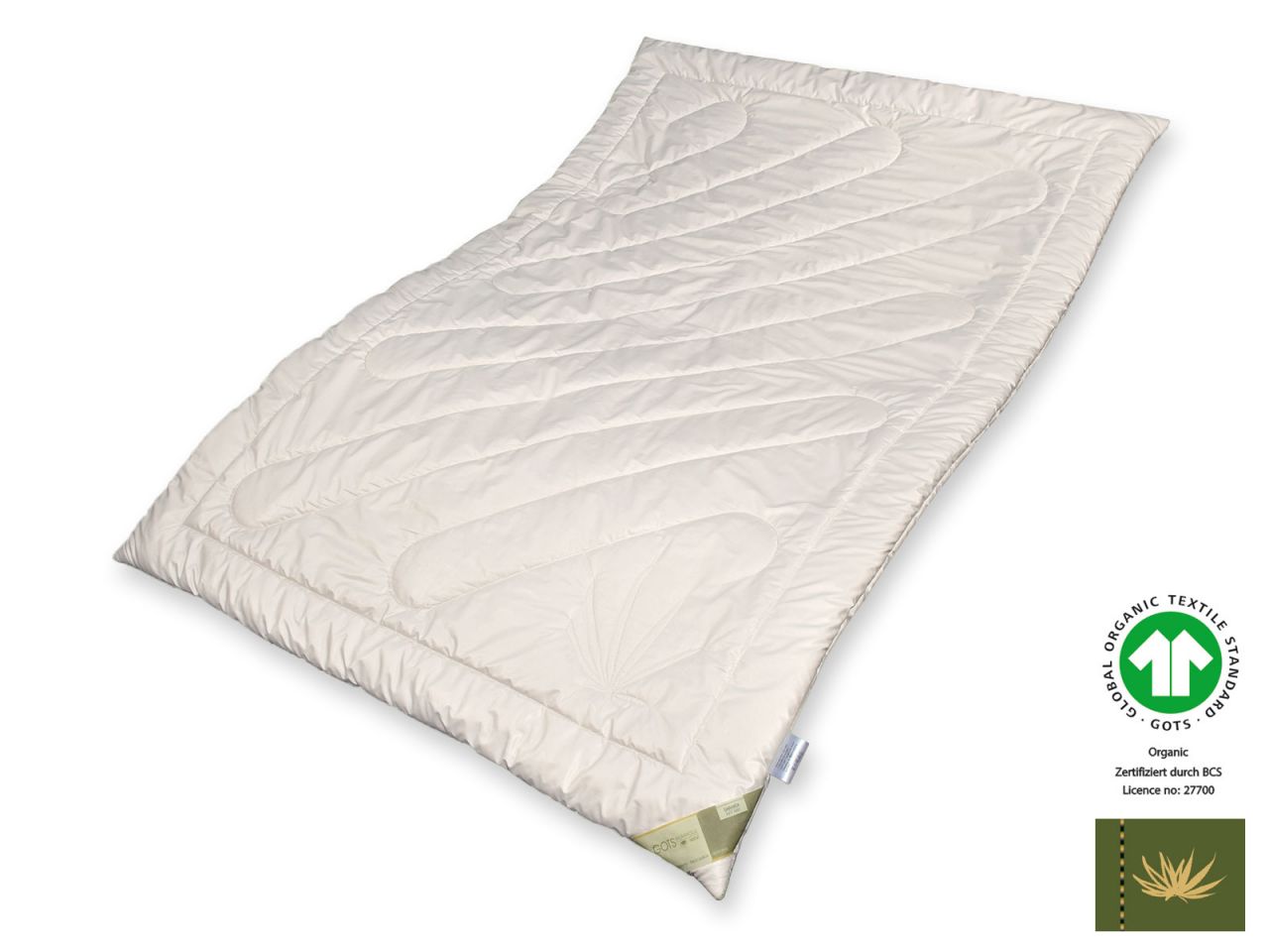 Bio-Hanf GOTS organic Duo-Warm Steppbett, 200 x 200 cm