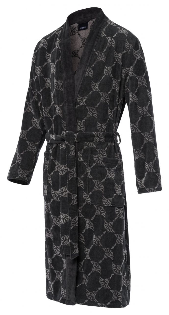 JOOP! Classic Velour Kimono 1662, 58/60 Anthrazit