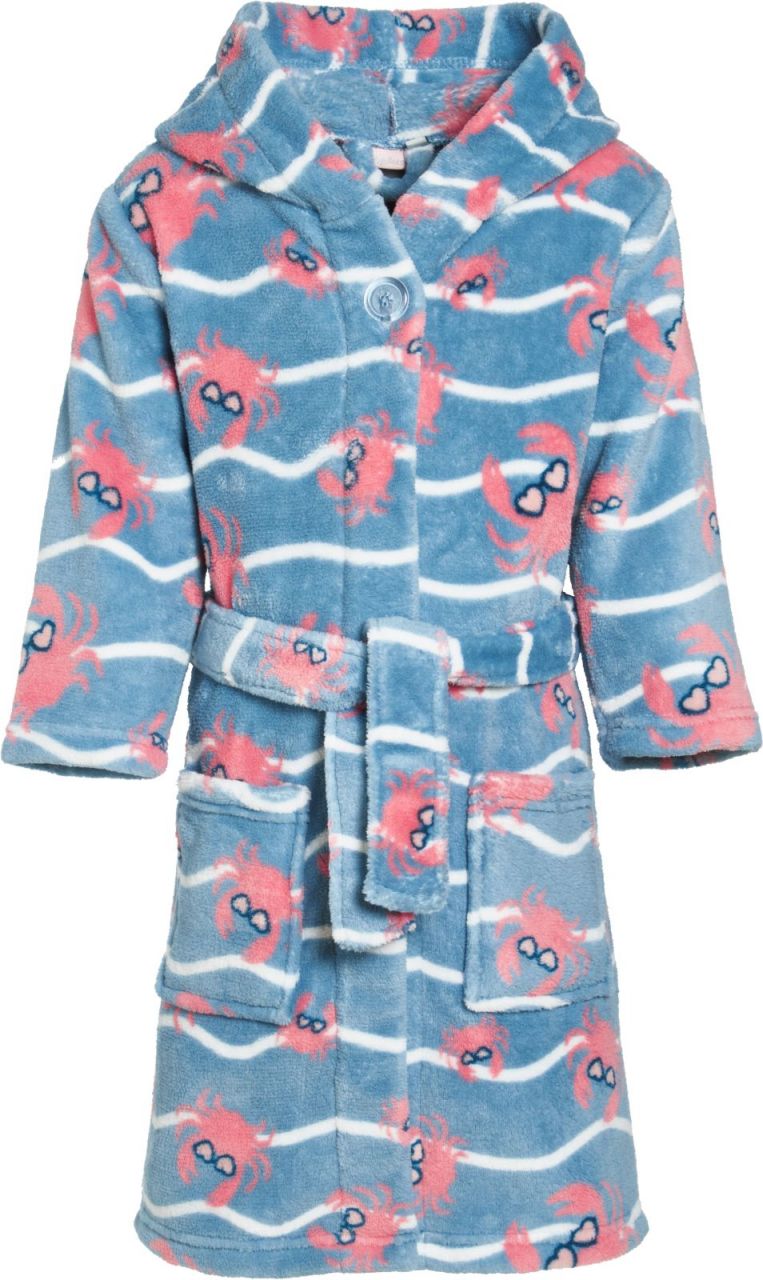 Fleece-Bademantel Krebs 340128, 110/116 Hellblau
