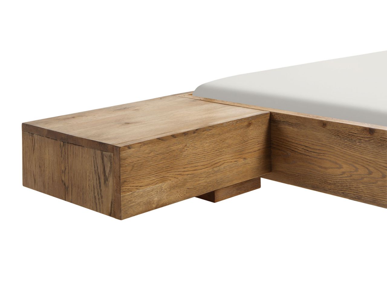 Oak-Wild Vintage Nachttisch Caja, Wildeiche Vintage natur, geölt