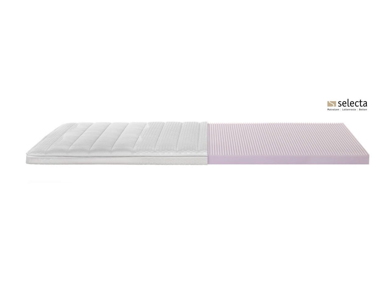 Selecta Kaltschaum-Topper-Matratze, 100 x 200 cm Soft Rundum Waschbezug S890