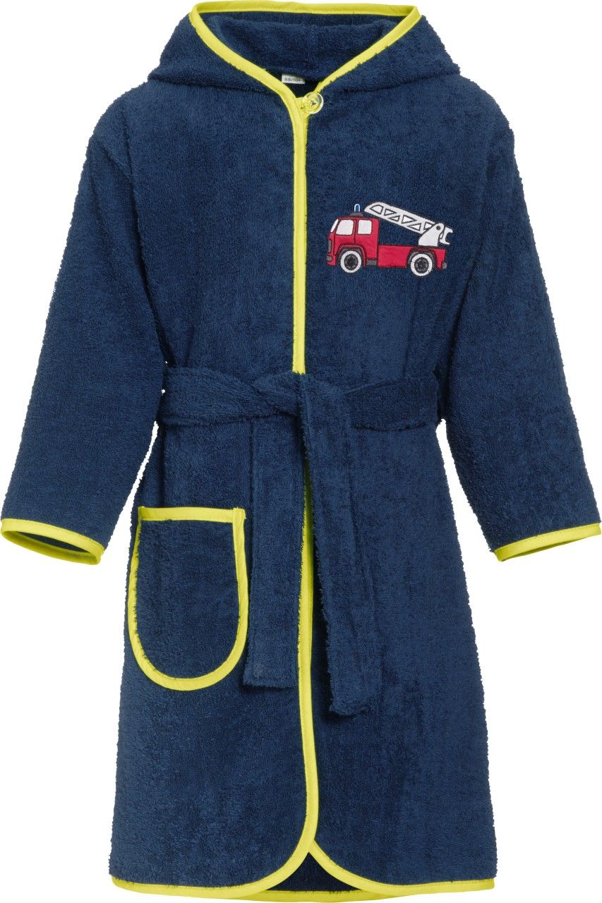 Frottee-Bademantel Feuerwehr 340014, 122/128 Marine