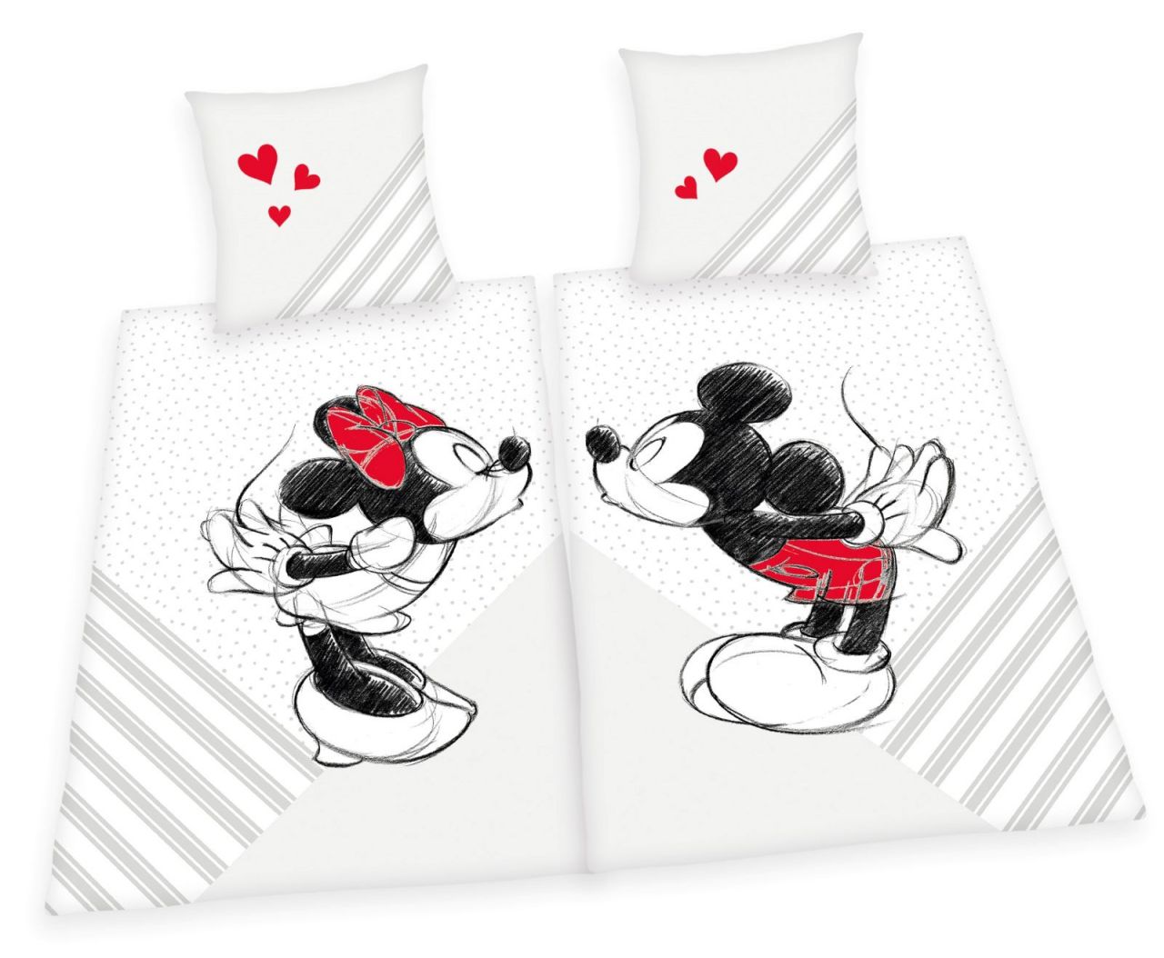 Mickey & Minnie, Partner-Bettwäsche,