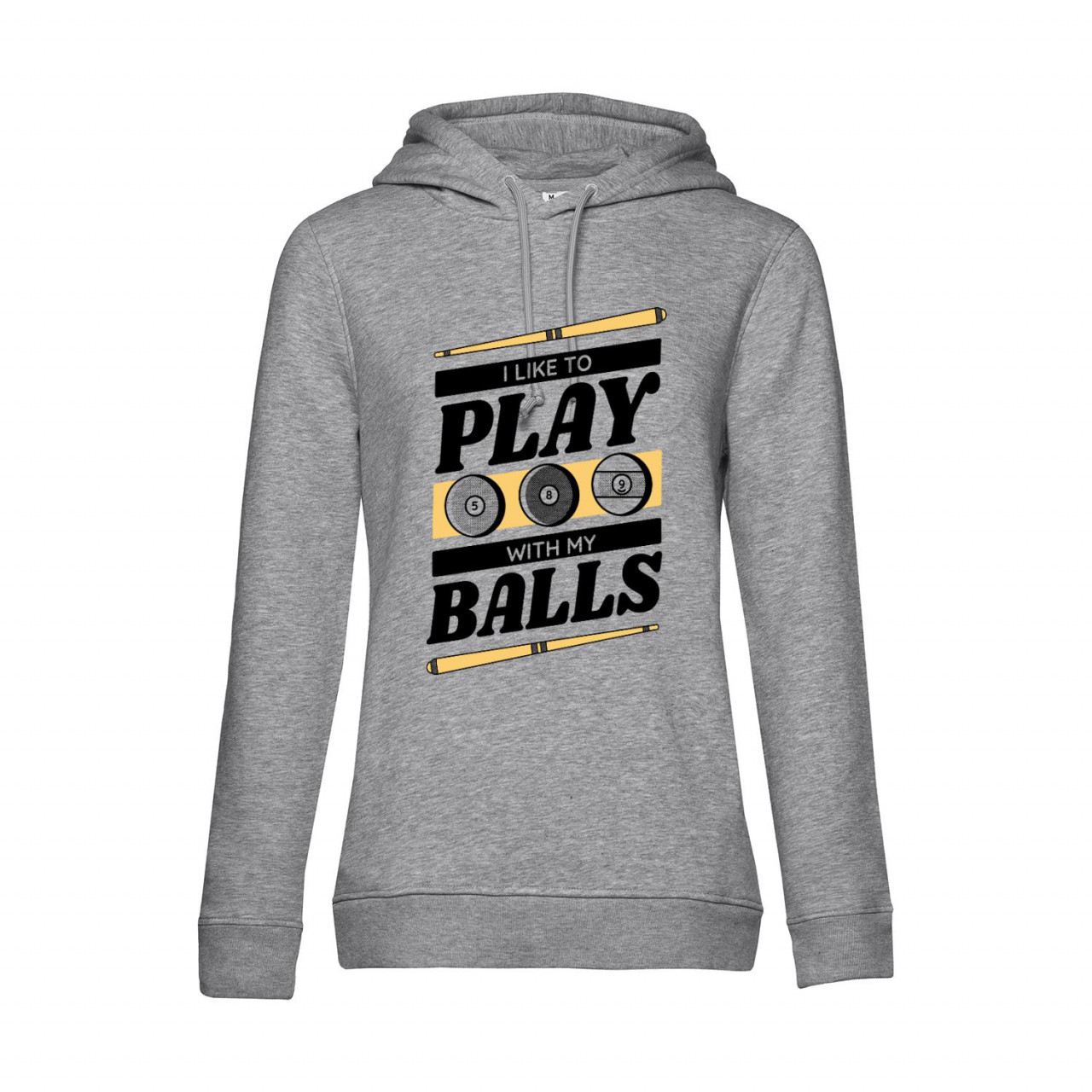 Nachhaltiger Hoodie Damen Billard - I like to play with my balls