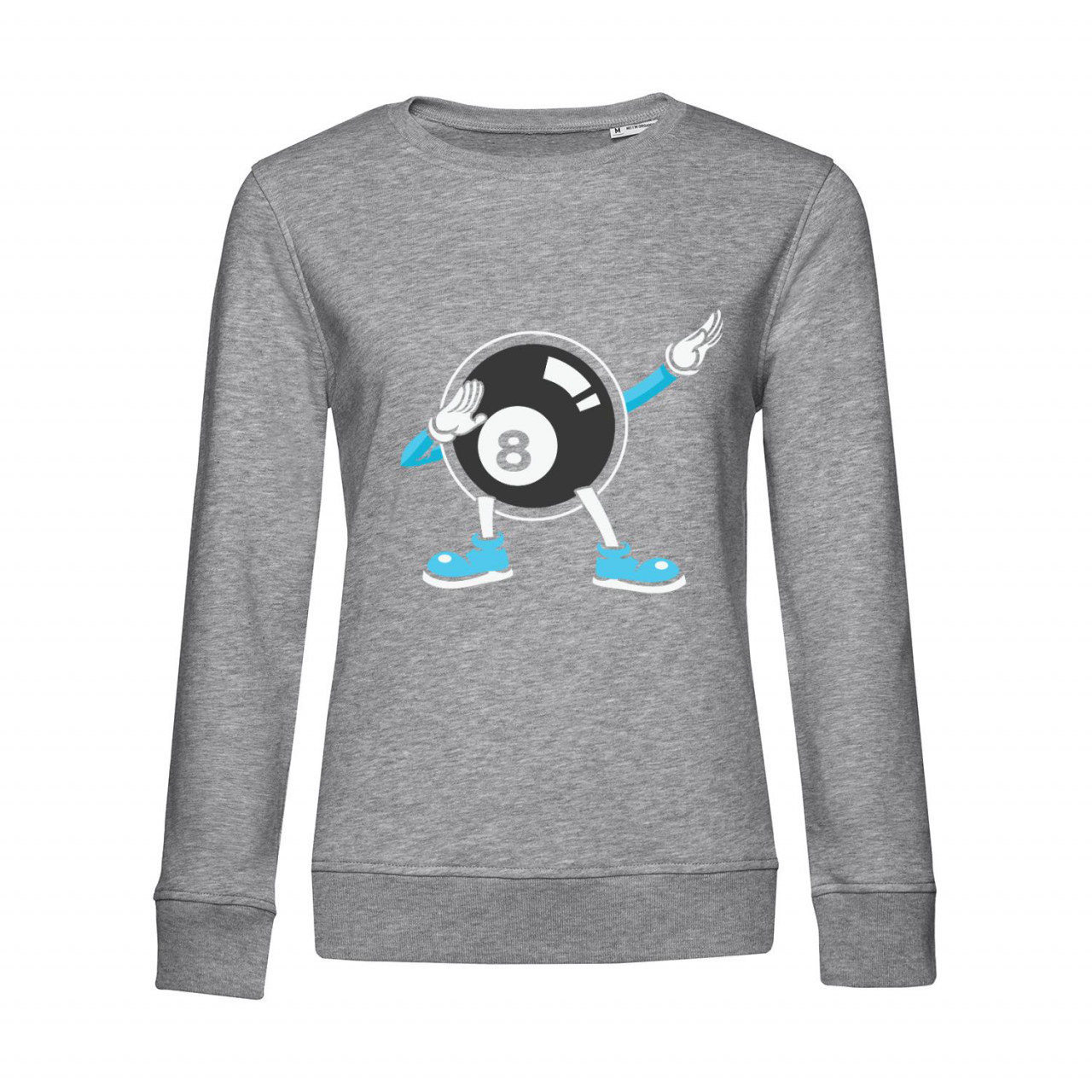 Nachhaltiges Sweatshirt Damen Billard - schwarze Acht Dab