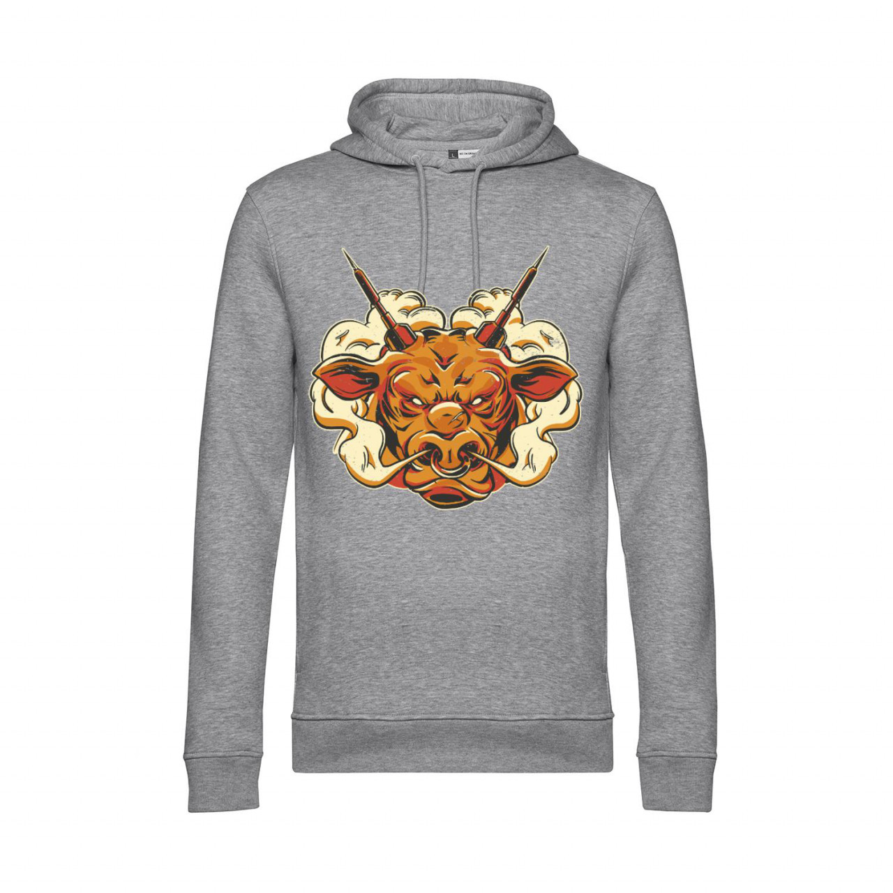 Nachhaltiger Hoodie Herren Darts Angry Bull