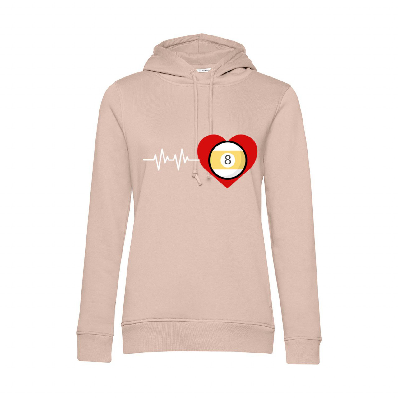 Nachhaltiger Hoodie Damen Billard Heart Beat Pool