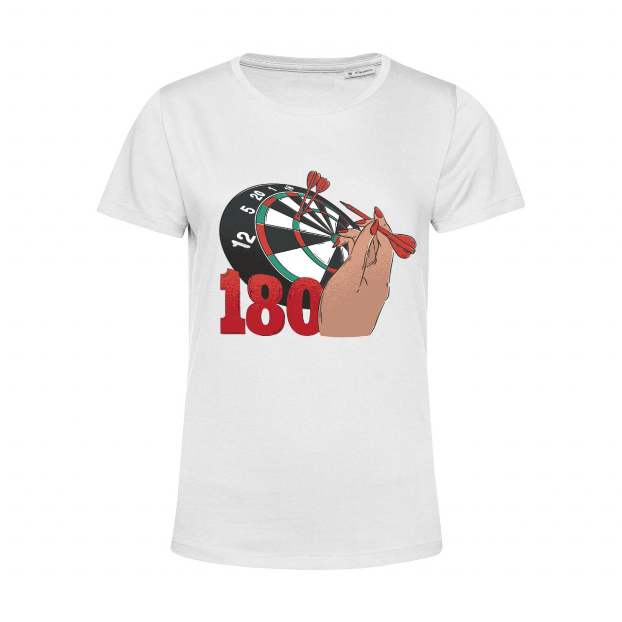 Nachhaltiges T-Shirt Damen Darts 180 Throwing Hand
