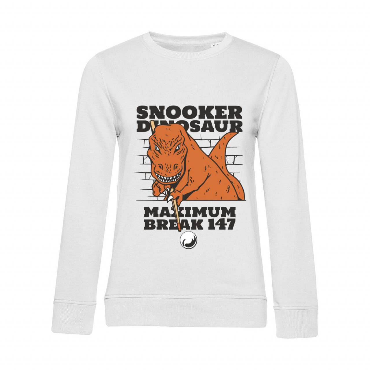 Nachhaltiges Sweatshirt Damen Snooker Dinosaurier
