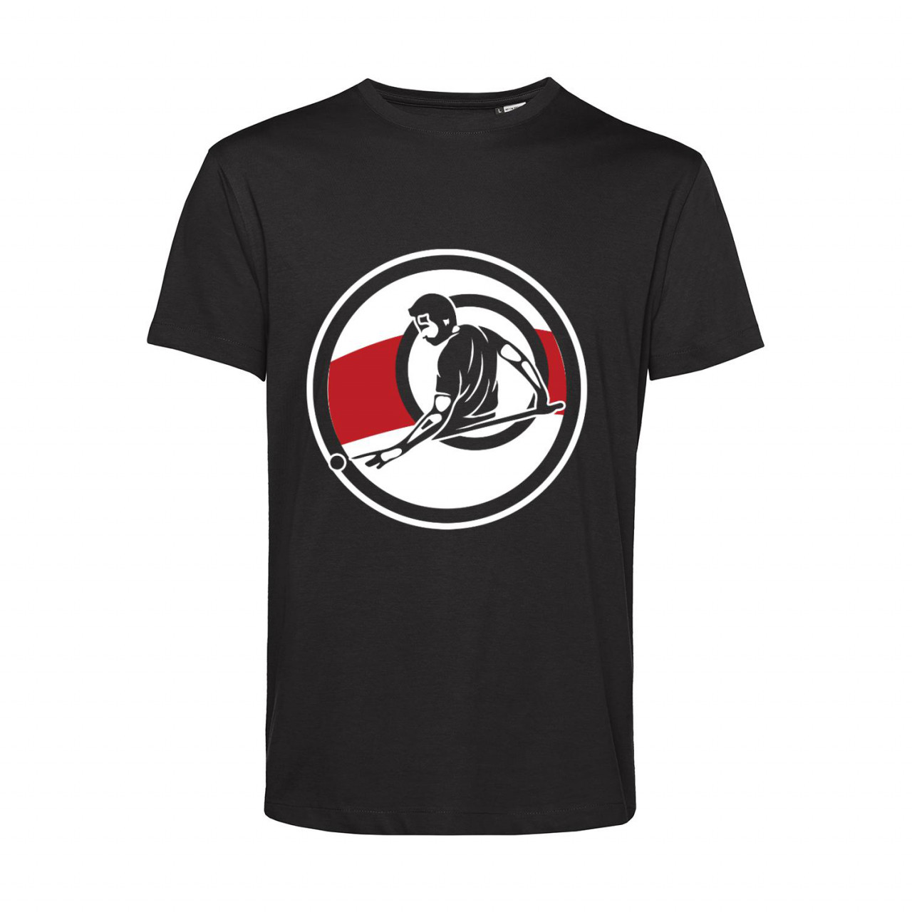 Nachhaltiges T-Shirt Herren Billard Spiel hinter dem Rücken