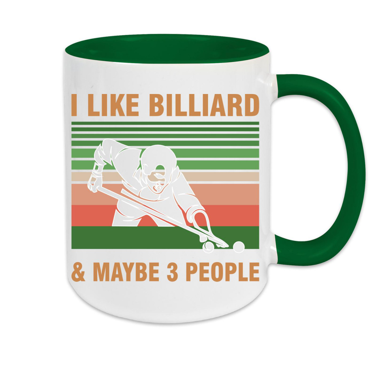 Tasse zweifarbig Billard I like Billiard and maybe 3 People