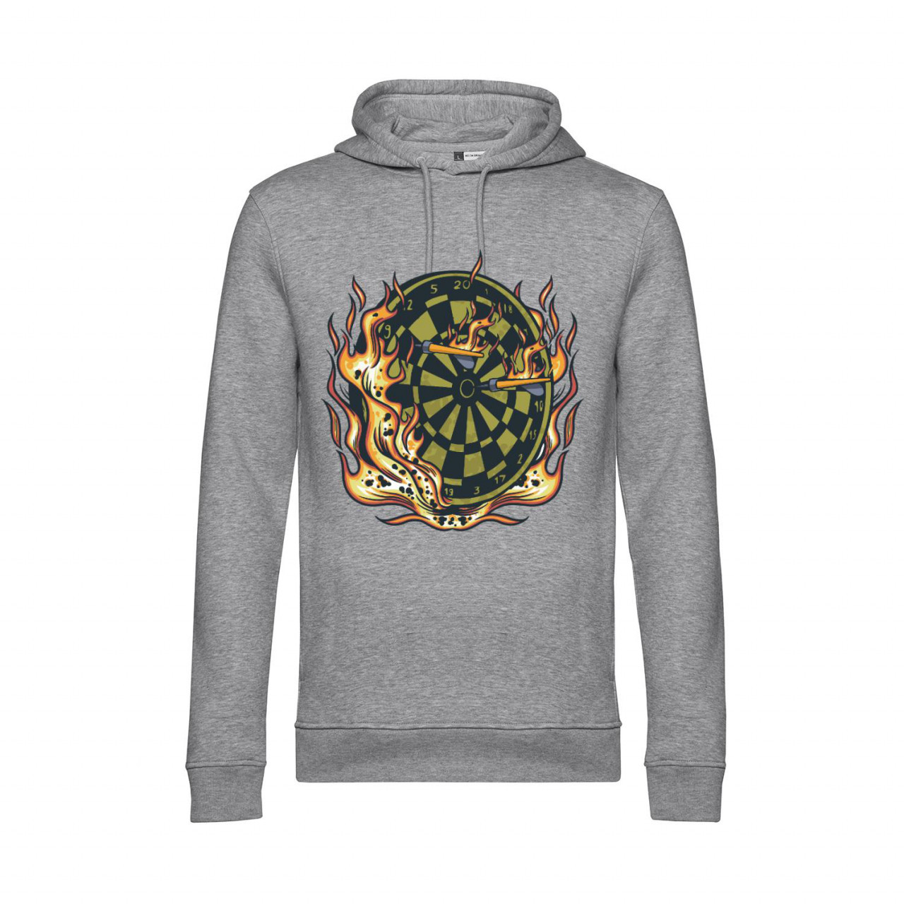 Nachhaltiger Hoodie Herren Darts Board on Fire