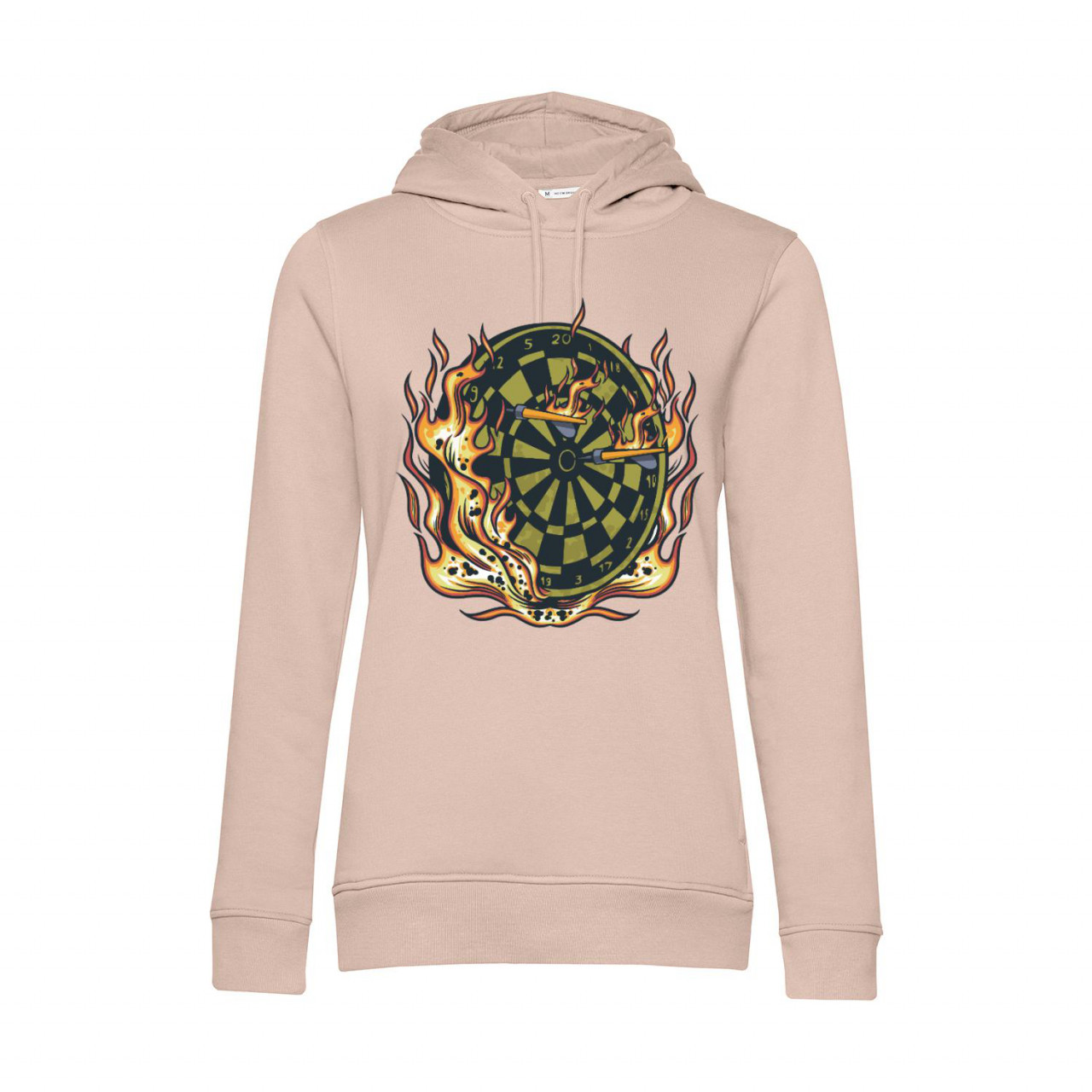 Nachhaltiger Hoodie Damen Darts Board on Fire