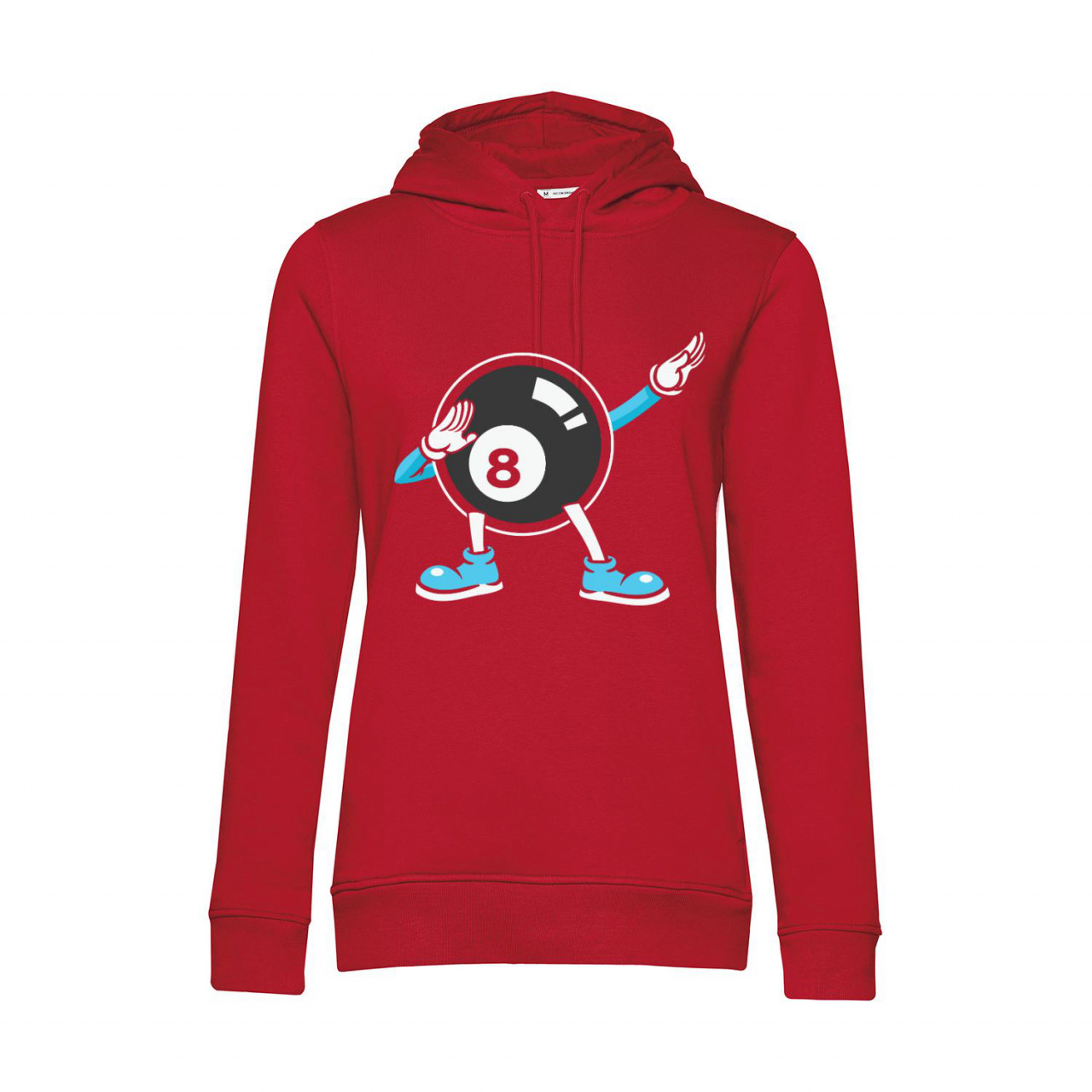 Nachhaltiger Hoodie Damen Billard - schwarze Acht Dab