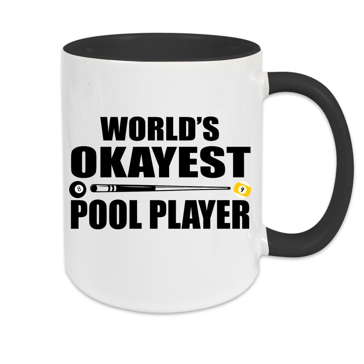 Tasse zweifarbig Billard World's Okayest Pool Player