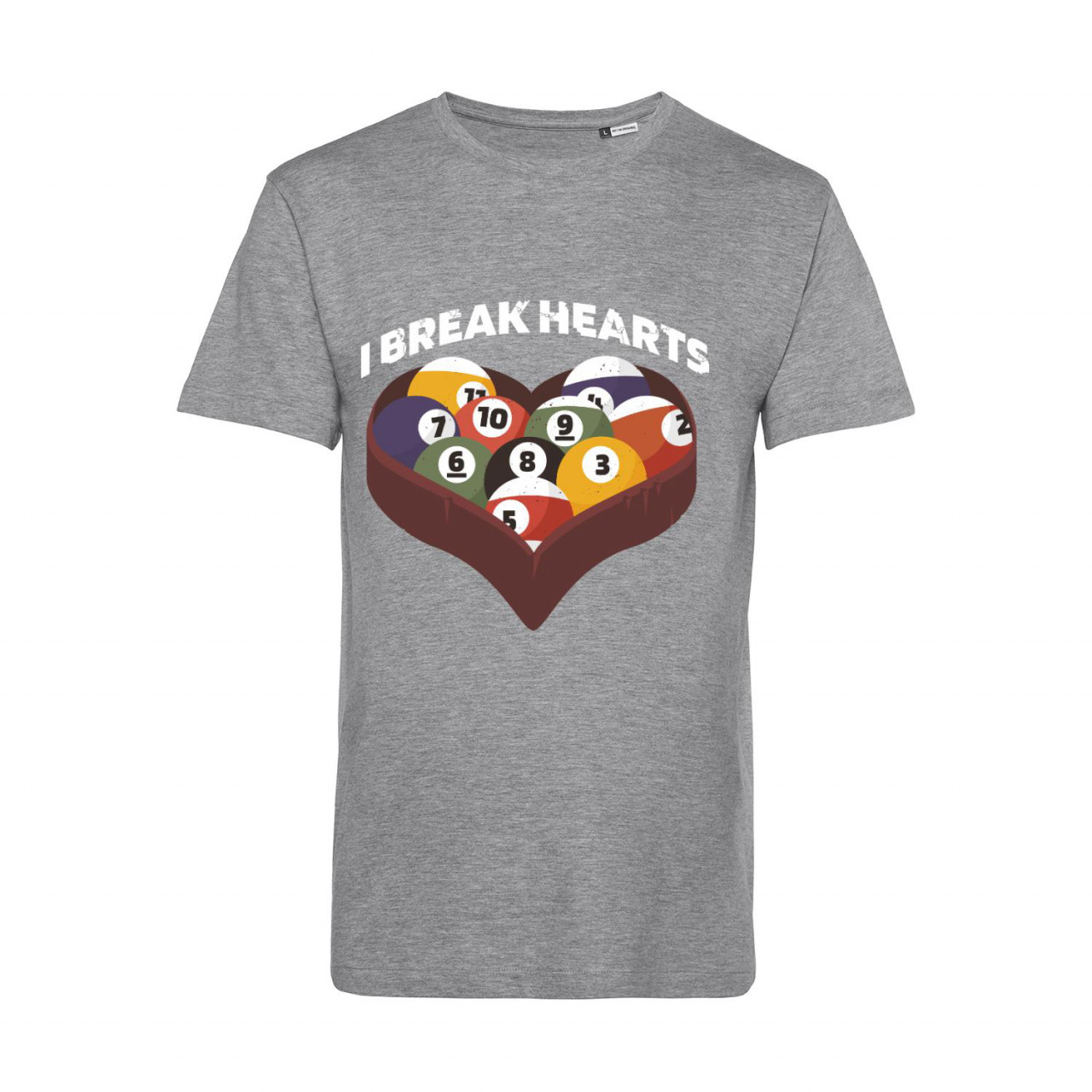 Nachhaltiges T-Shirt Herren Billard - I break hearts