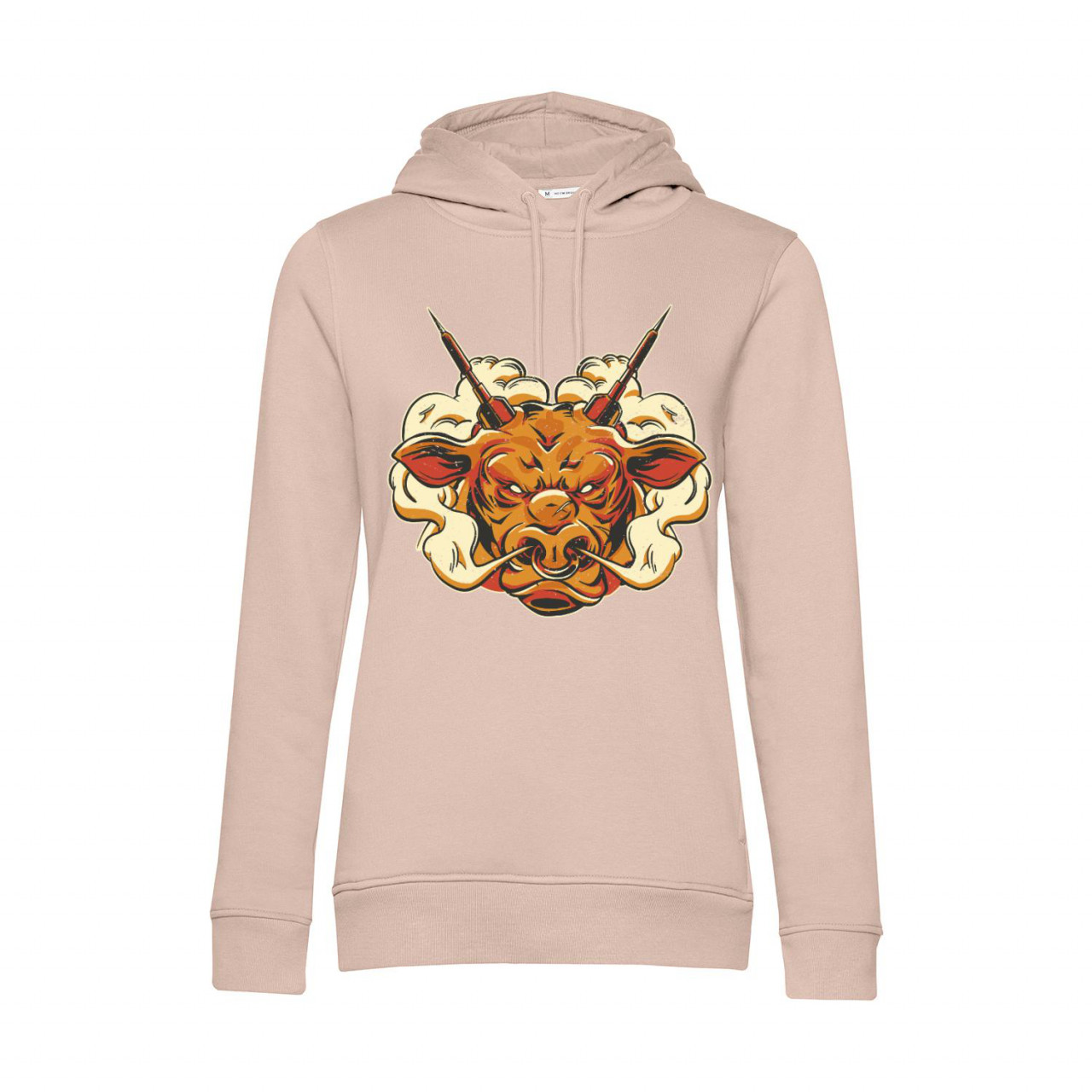 Nachhaltiger Hoodie Damen Darts Angry Bull