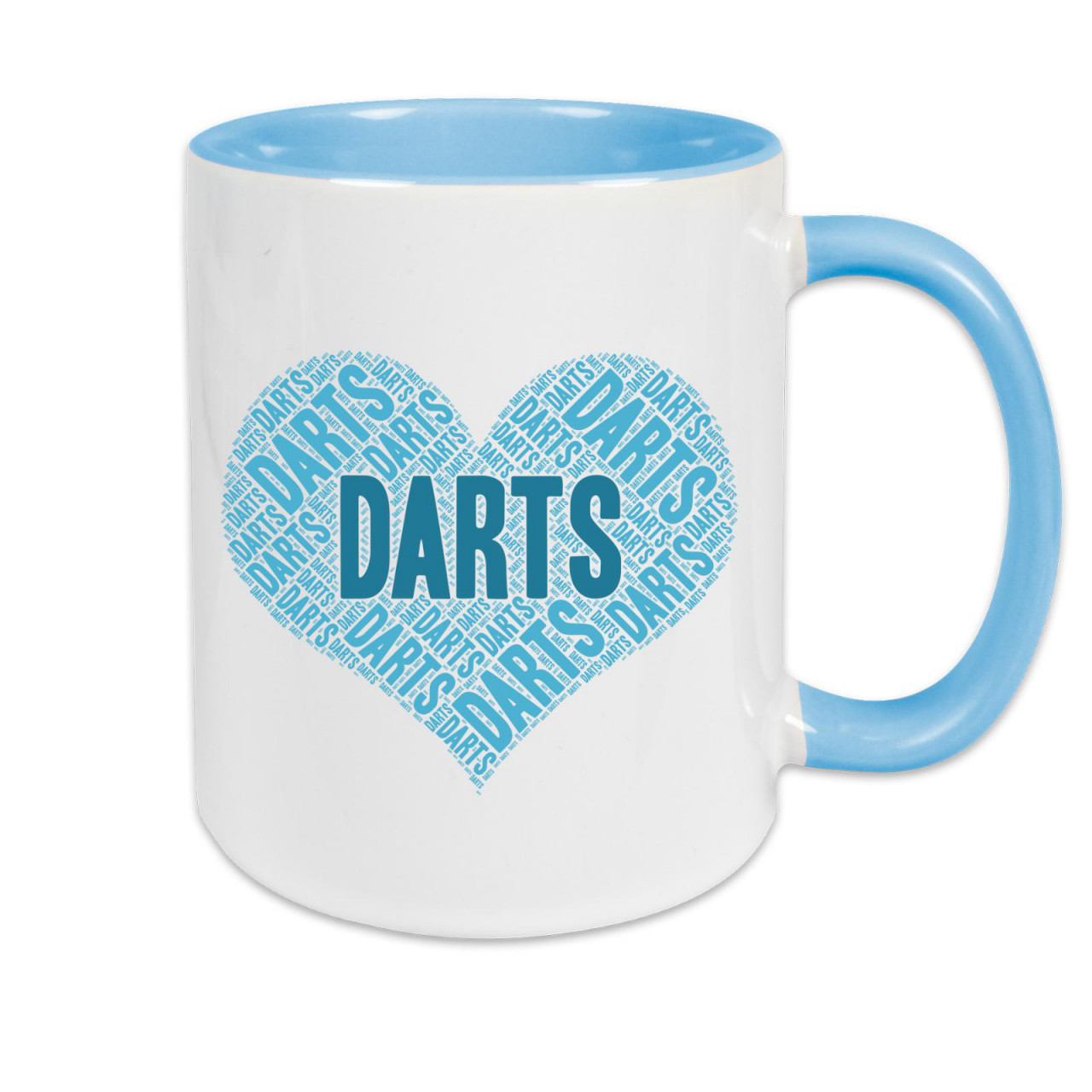 Tasse zweifarbig Darts Heart