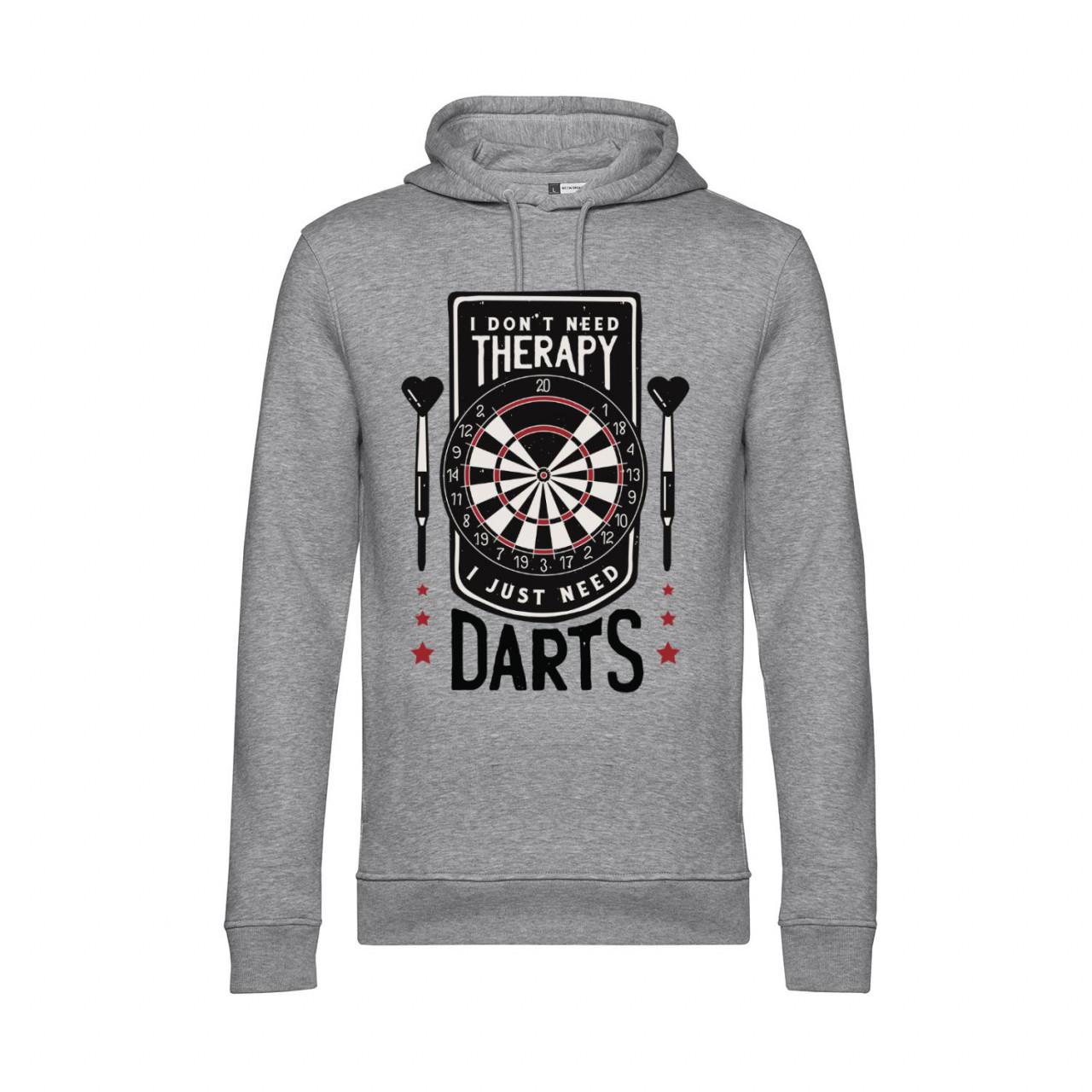 Nachhaltiger Hoodie Herren Darts I don't need Therapy