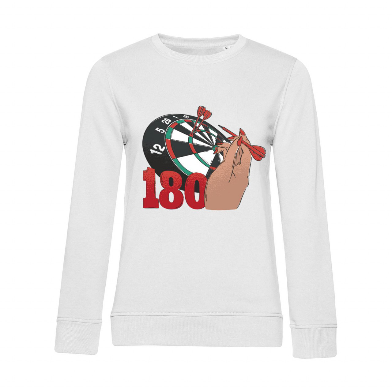 Nachhaltiges Sweatshirt Damen Darts 180 Throwing Hand