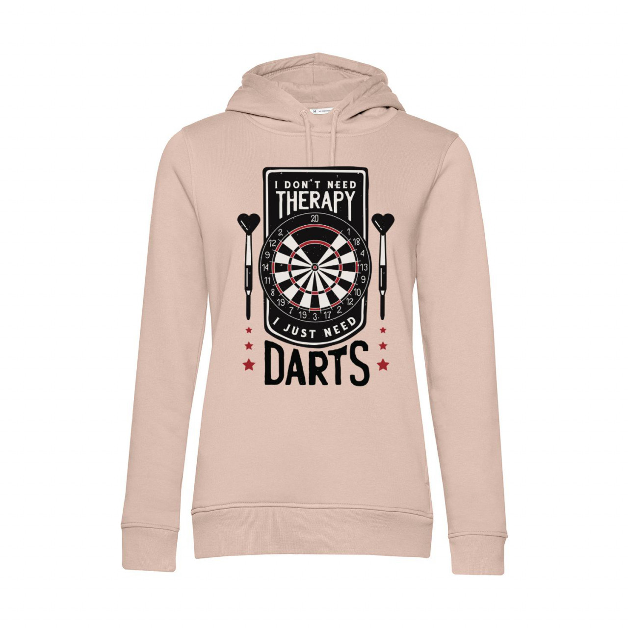 Nachhaltiger Hoodie Damen Darts I don't need Therapy