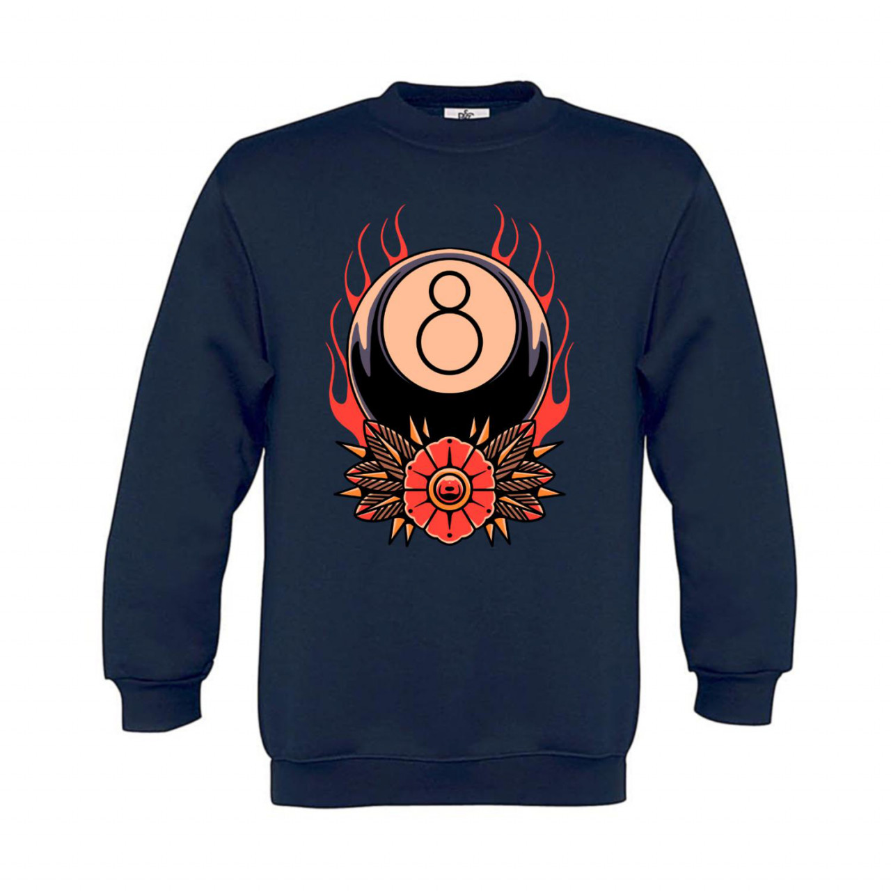 Sweatshirt Kinder Billard Eight on fire