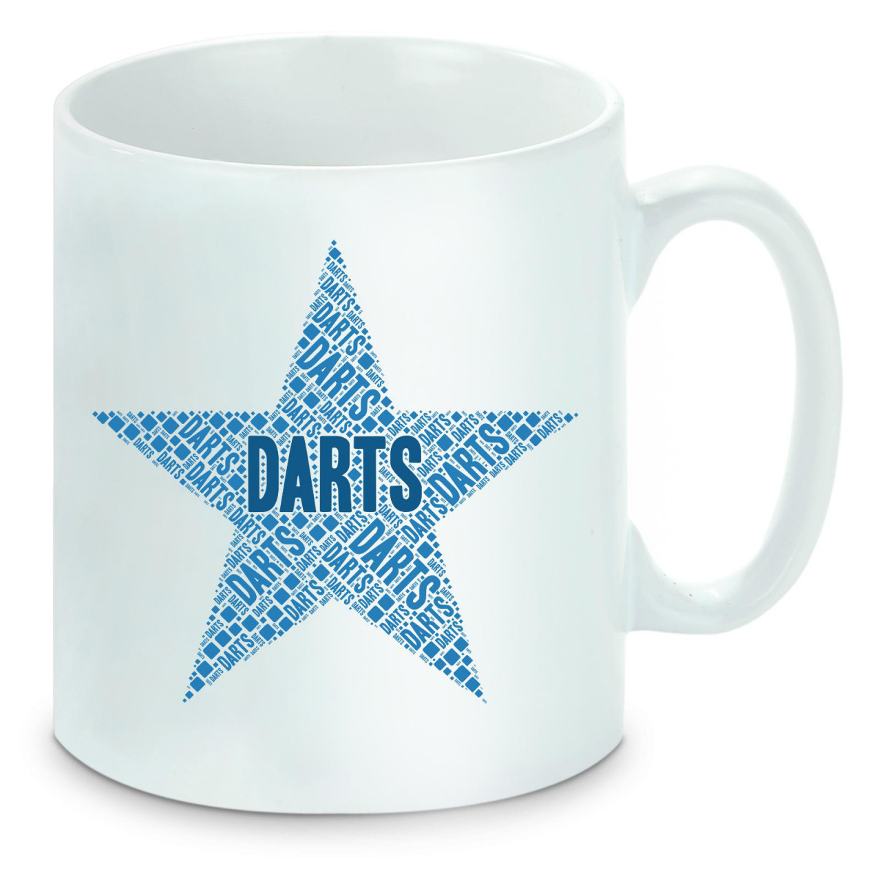 Tasse einfarbig Darts Stern