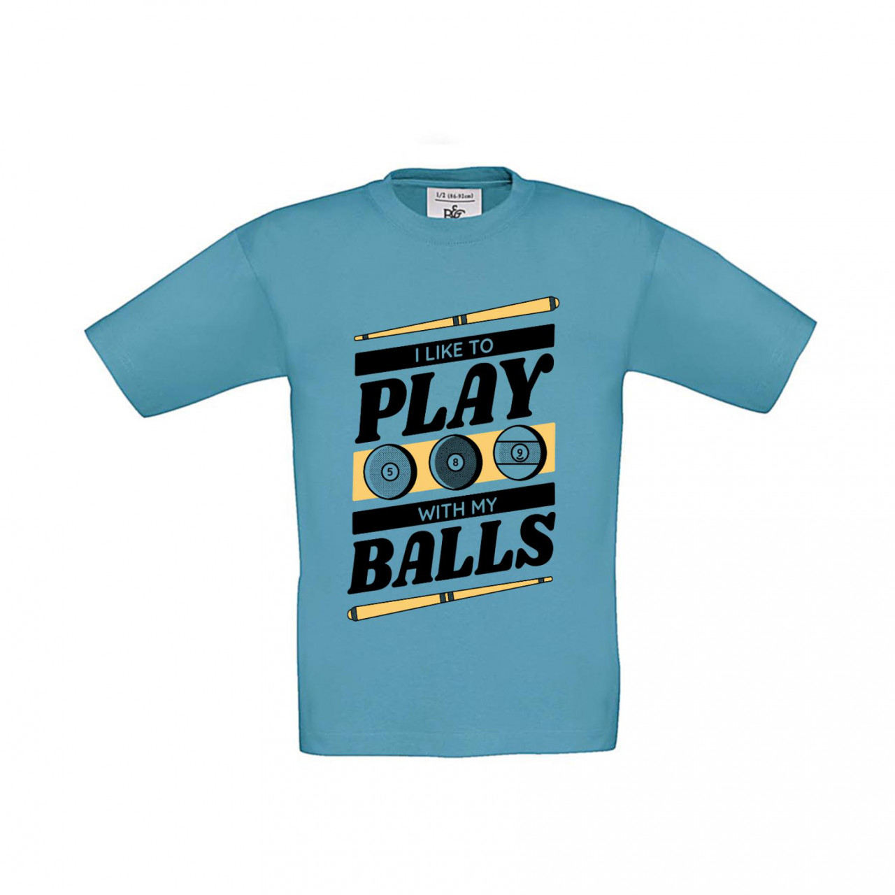 T-Shirt Kinder Billard - I like to play with my balls