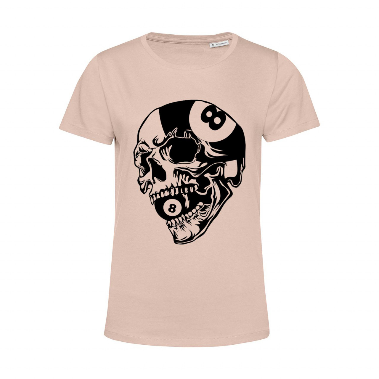 Nachhaltiges T-Shirt Damen Billard 8 Ball Totenkopf
