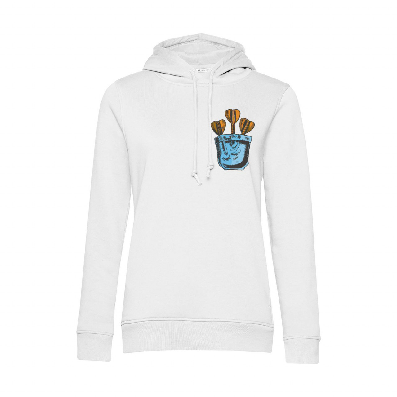 Nachhaltiger Hoodie Damen Darts Pocket