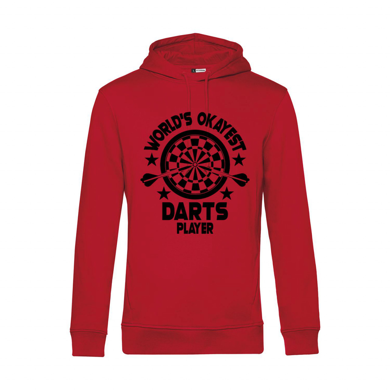 Nachhaltiger Hoodie Herren World's Okayest Darts Player