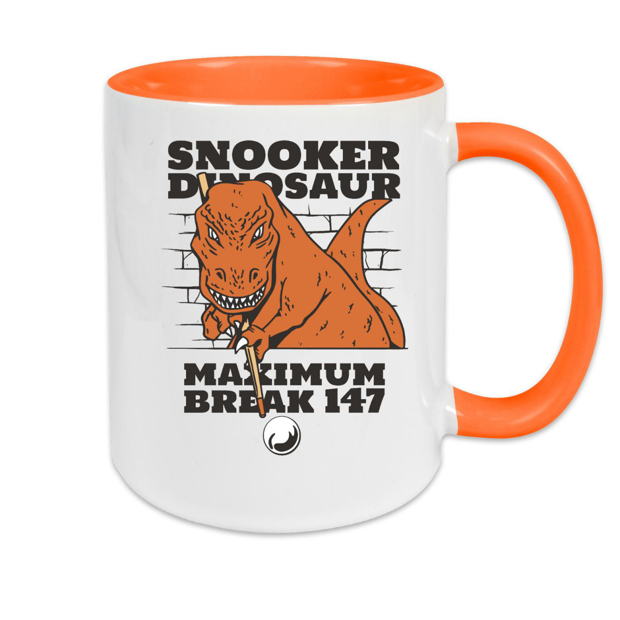 Tasse zweifarbig Snooker Dinosaurier