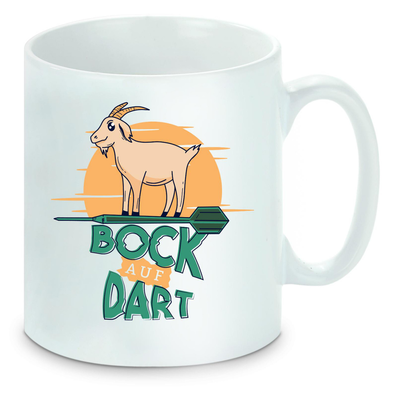 Tasse einfarbig Bock auf Dart