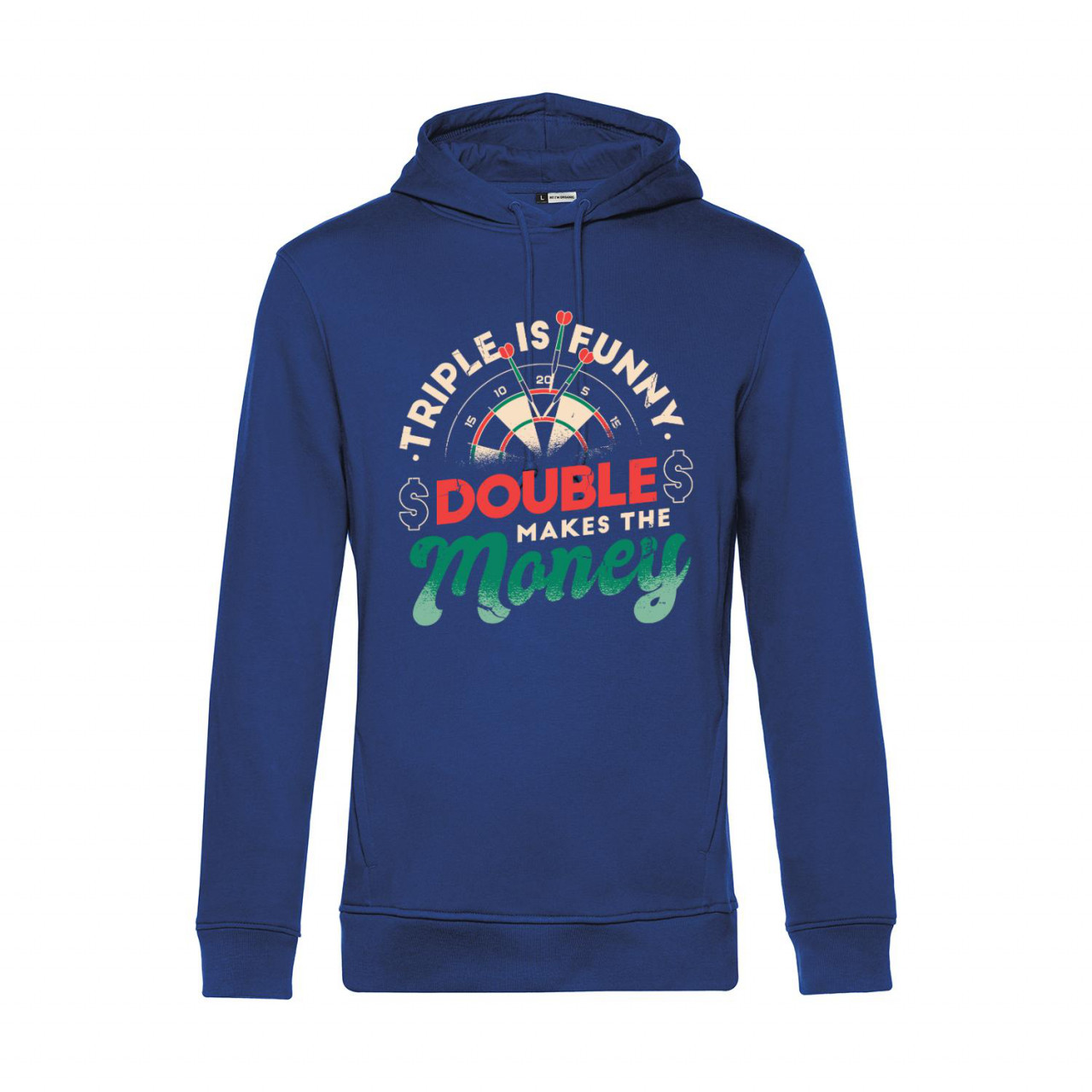 Nachhaltiger Hoodie Herren Darts Triple is funny Double makes the money 2
